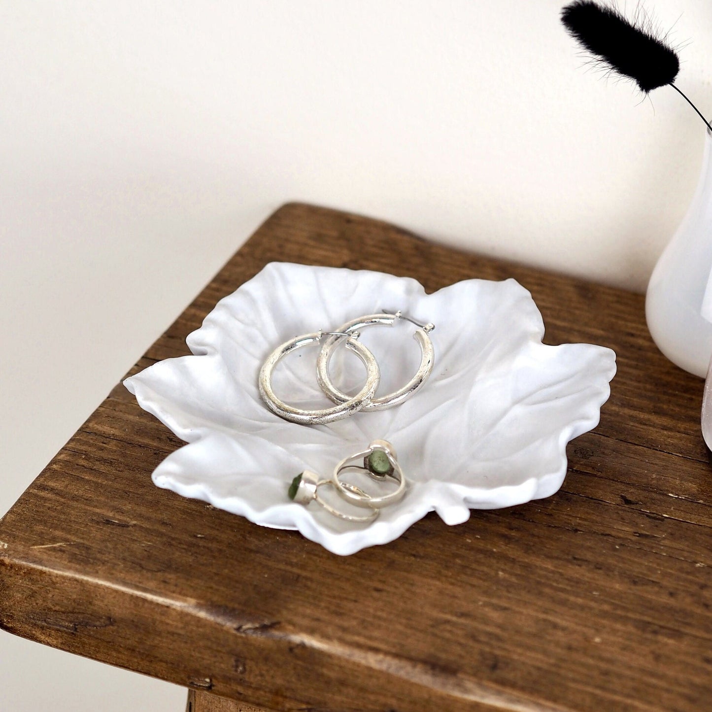 Concrete Maple Leaf Trinket Dish