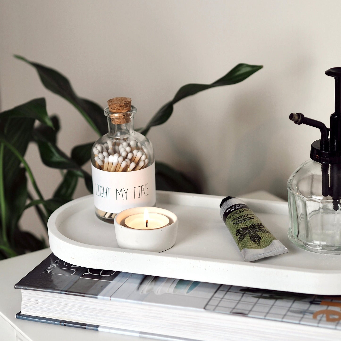 Concrete Oval Styling Tray (Large)