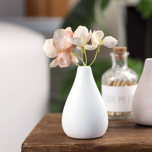 Concrete Teardrop Bud Vase