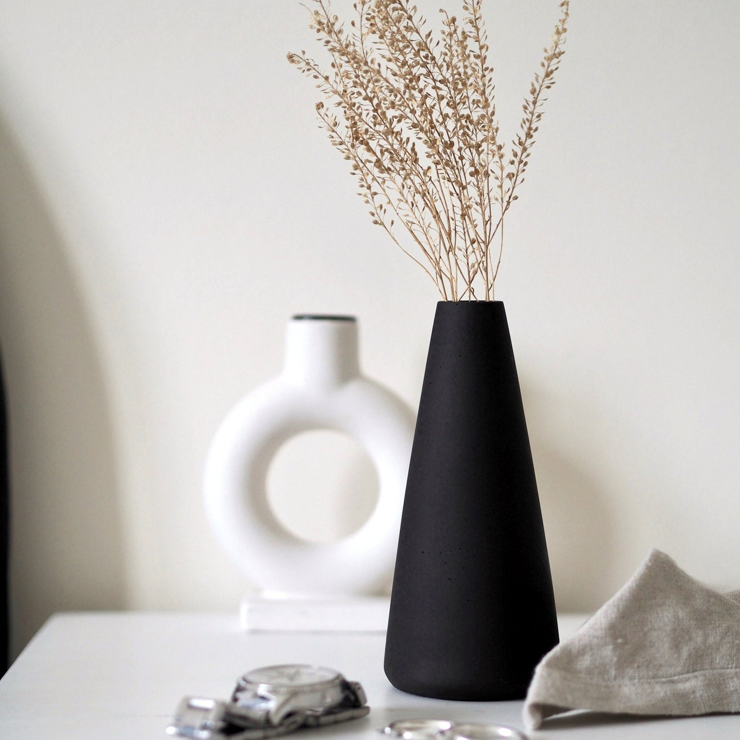 Concrete Tall Bud Vase