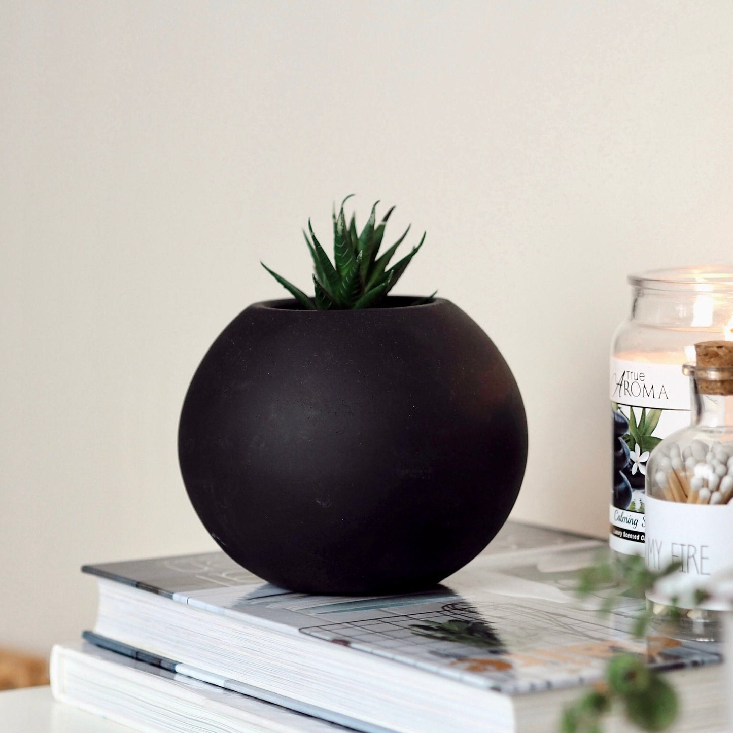Concrete Ball Vase
