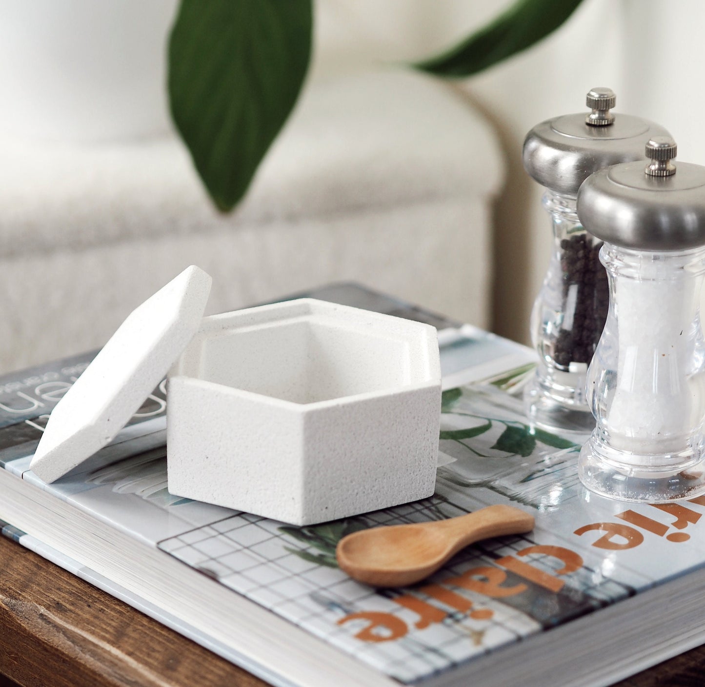 Concrete Hexagon Salt & Pepper Pots