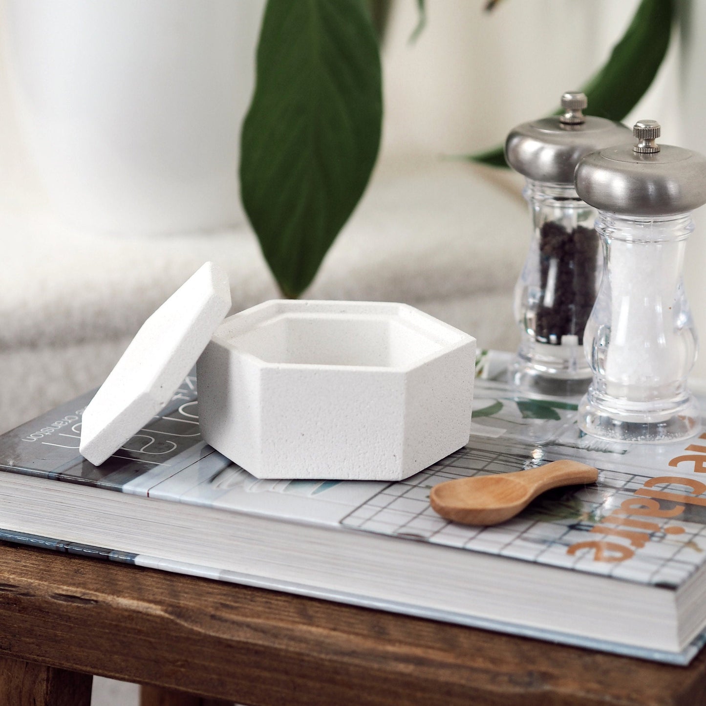 Concrete Hexagon Salt & Pepper Pots
