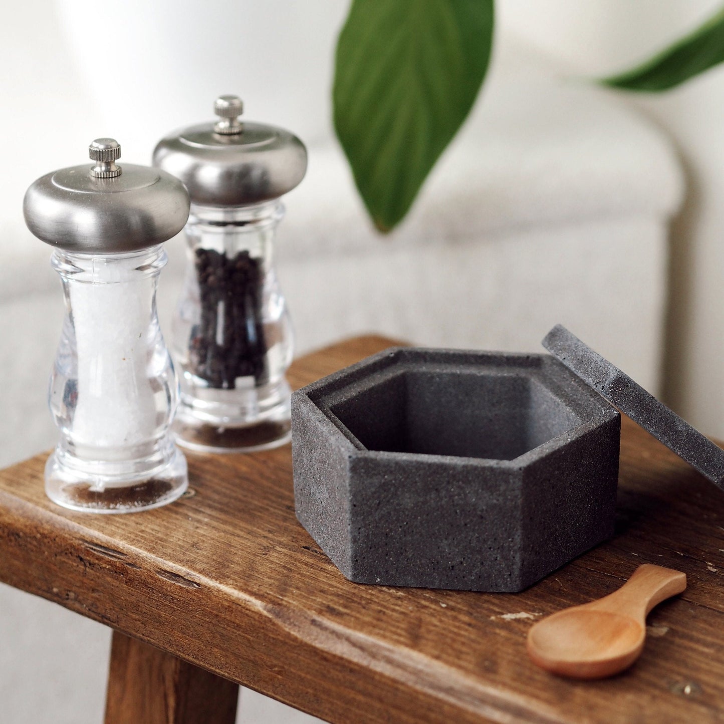 Concrete Hexagon Salt & Pepper Pots