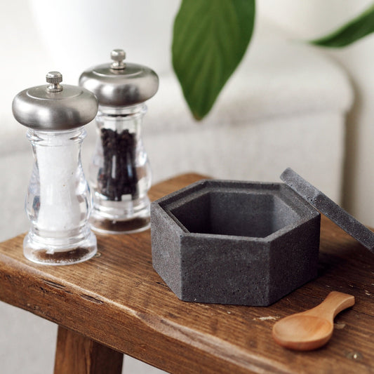 Concrete Hexagon Salt & Pepper Pots