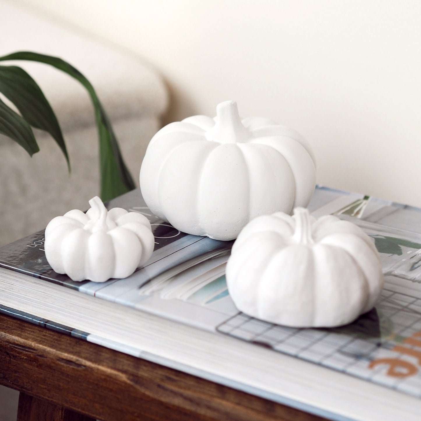 Concrete Pumpkin Ornaments