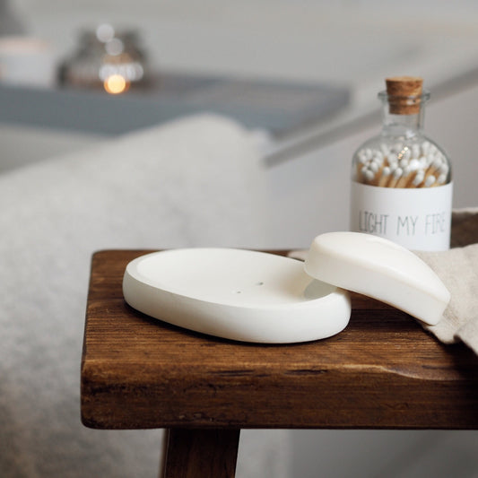 Oval Concrete Soap Dish