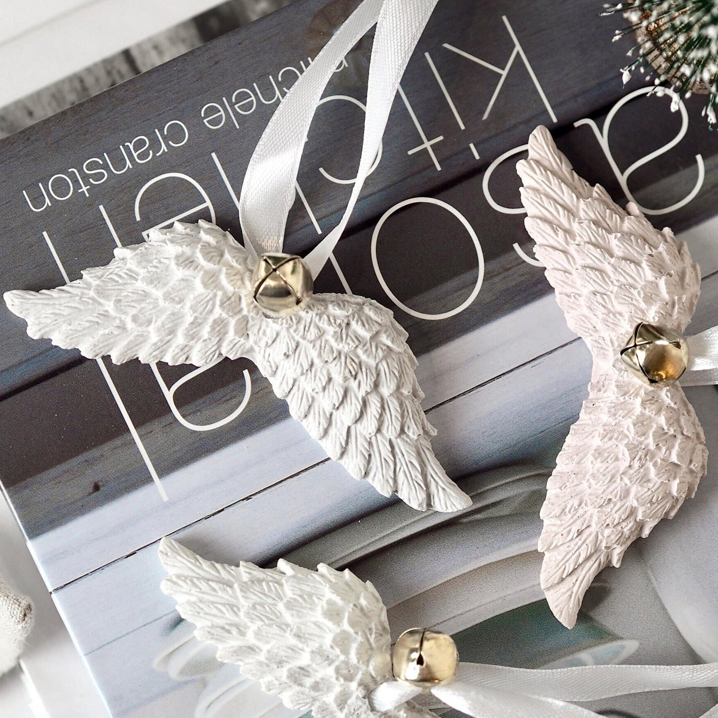 Concrete Angel Wing Christmas Decorations