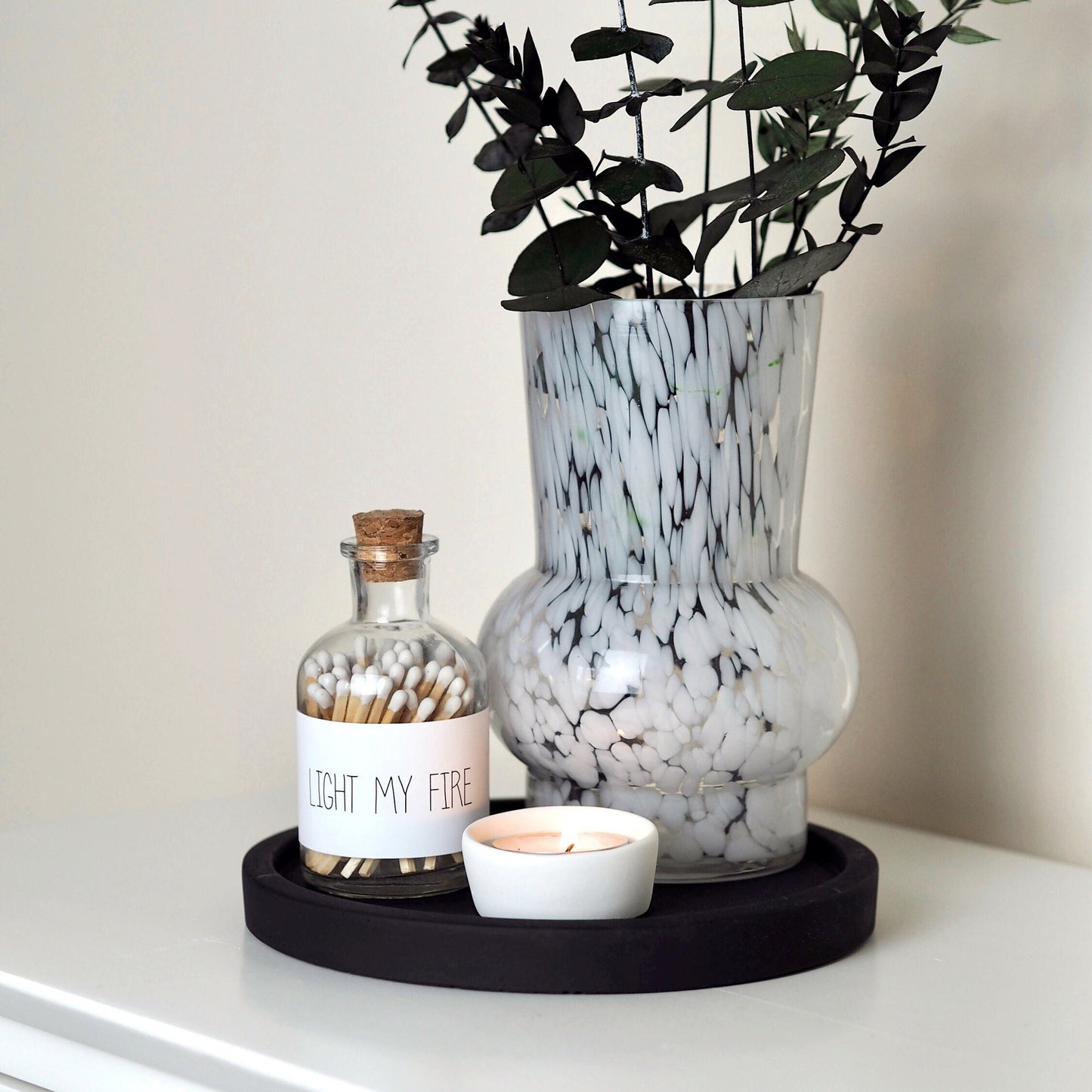 Matte Black Concrete Display Tray (Medium)