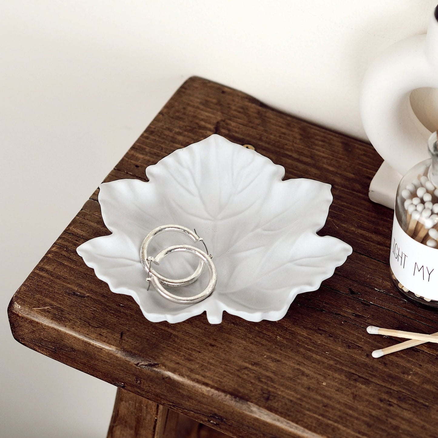 Concrete Maple Leaf Trinket Dish
