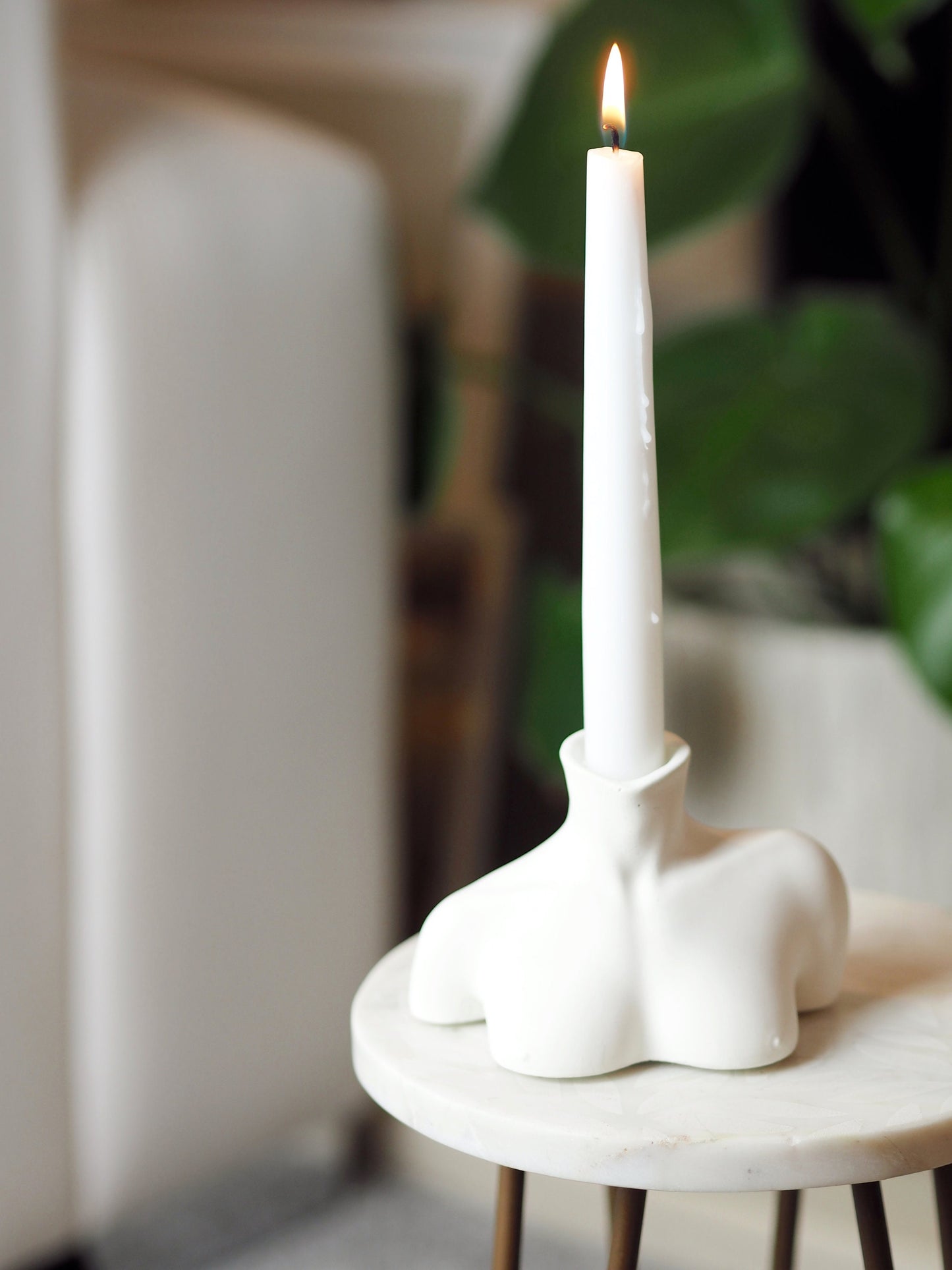 Concrete Bust Candlestick Holder