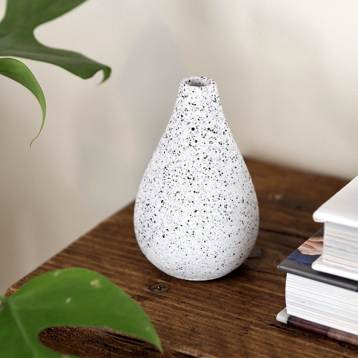 Concrete Teardrop Bud Vase
