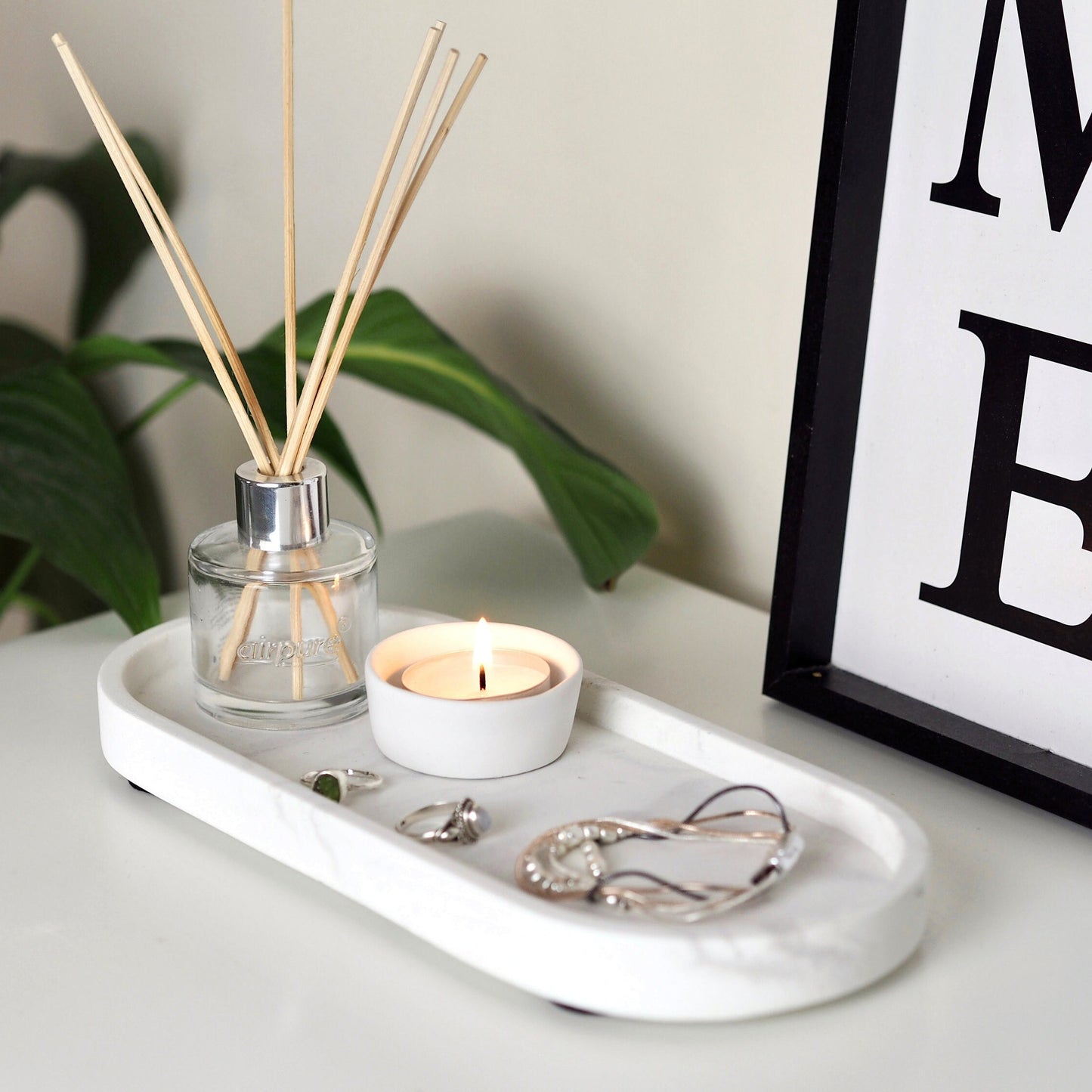 Concrete Oval Styling Tray (Medium),