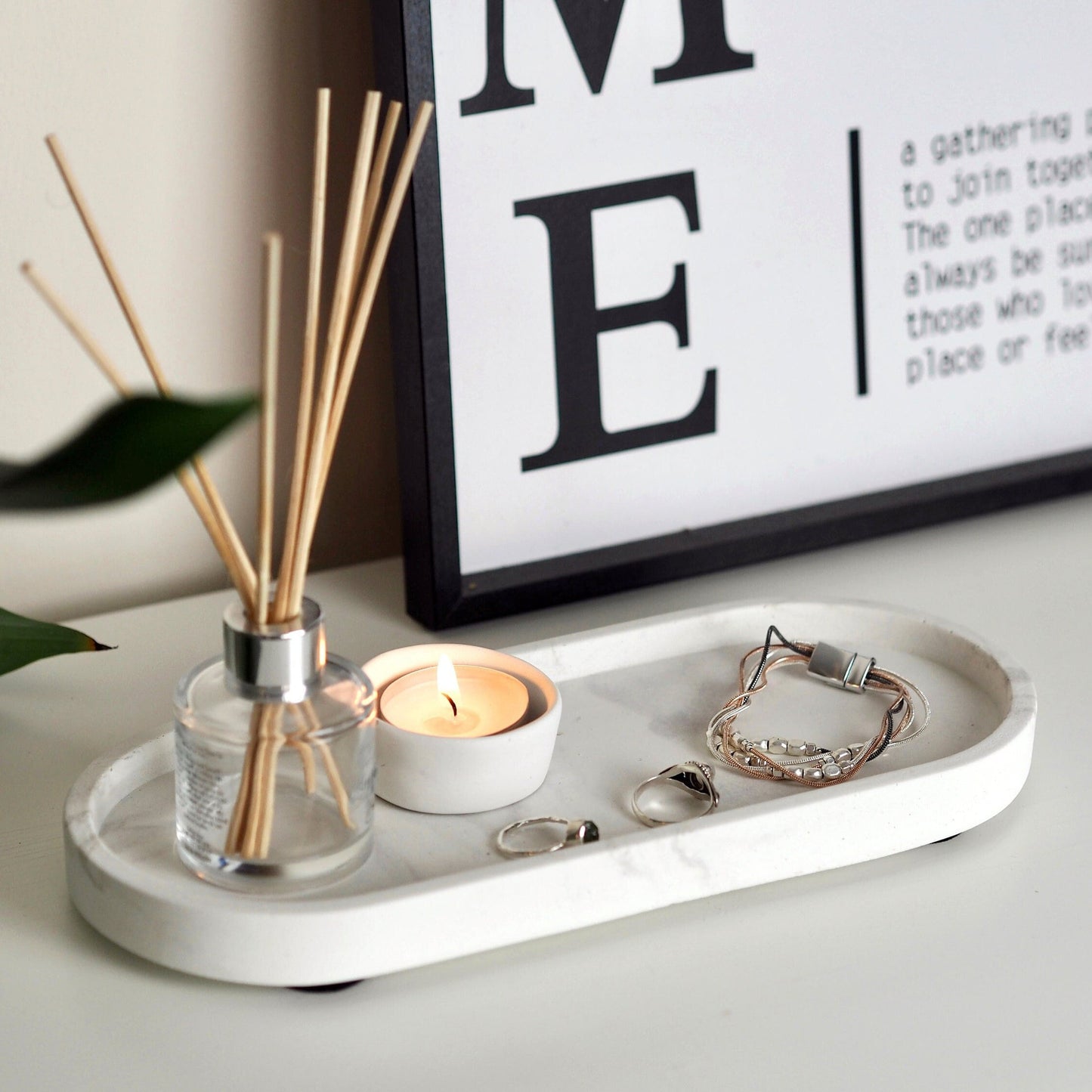Concrete Oval Styling Tray (Medium),