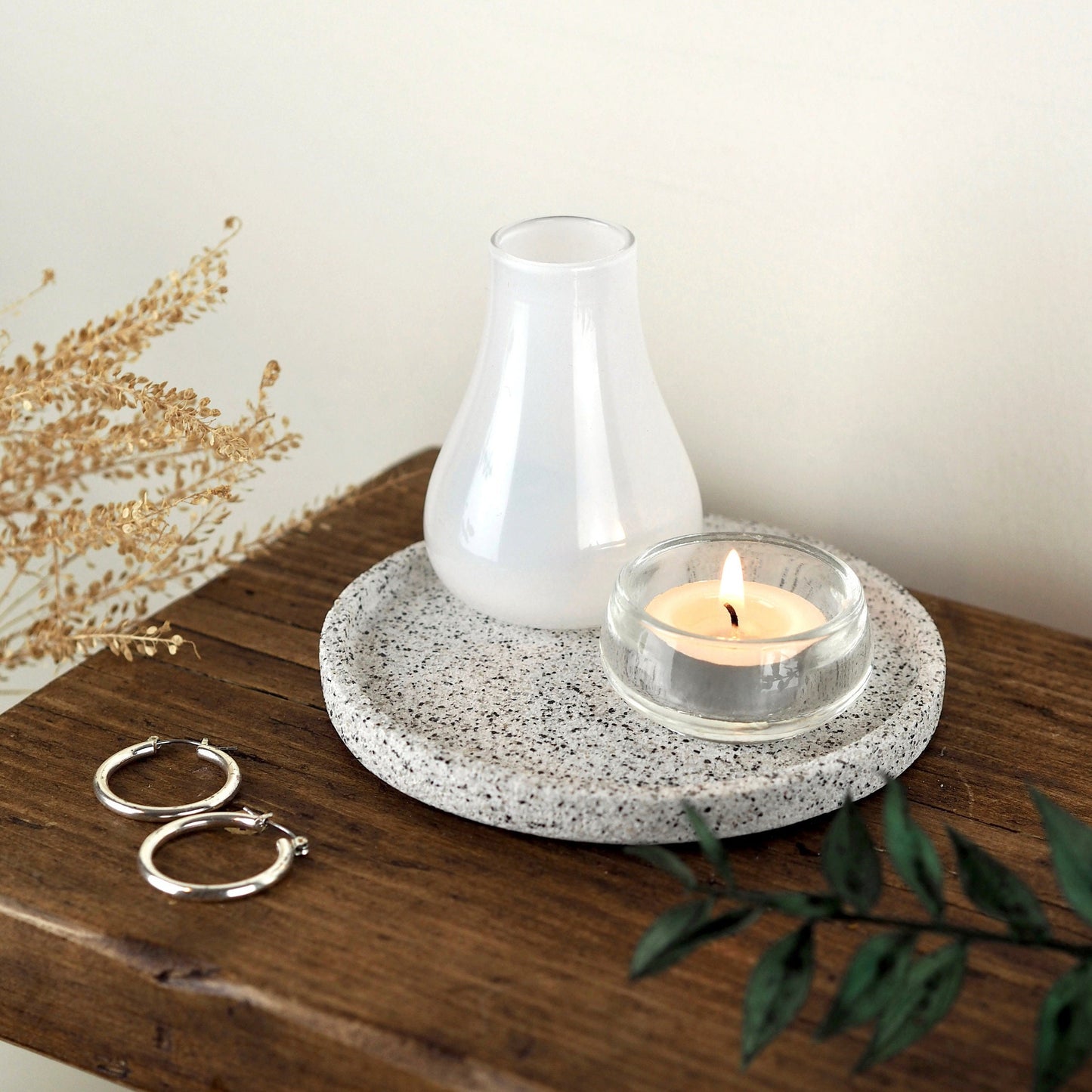 Concrete Mini Circle Tray