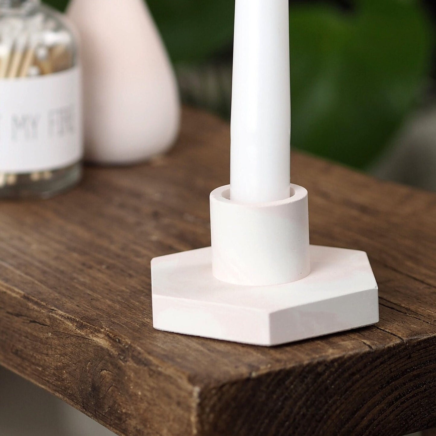 Concrete Hex Candle Stick Holders