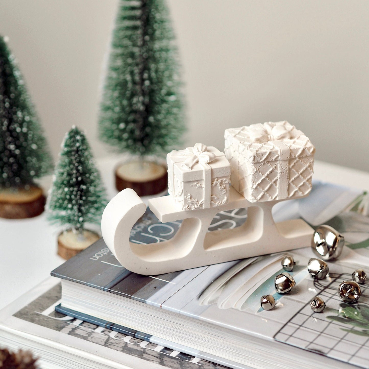 Concrete Christmas Sleigh and Presents (Set of 3)
