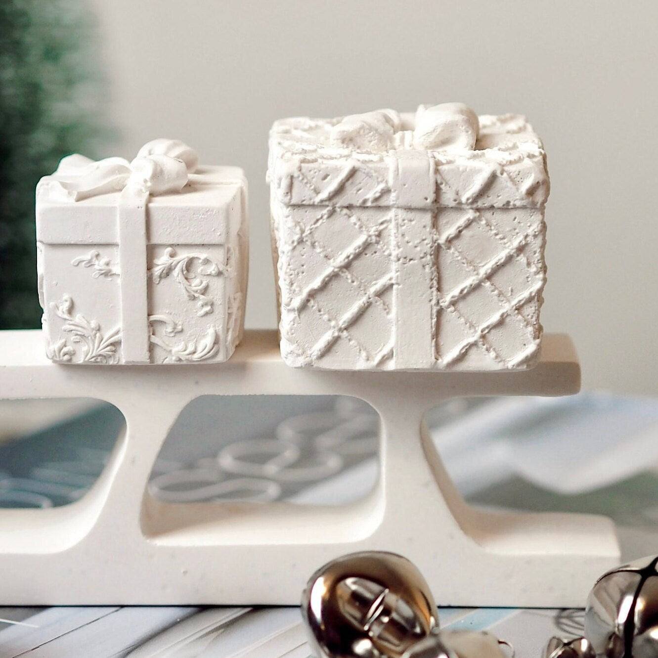 Concrete Christmas Sleigh and Presents (Set of 3)
