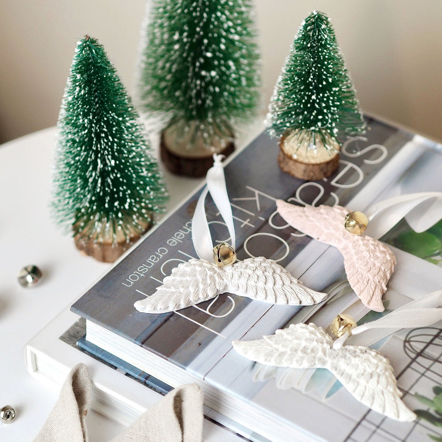 Concrete Angel Wing Christmas Decorations