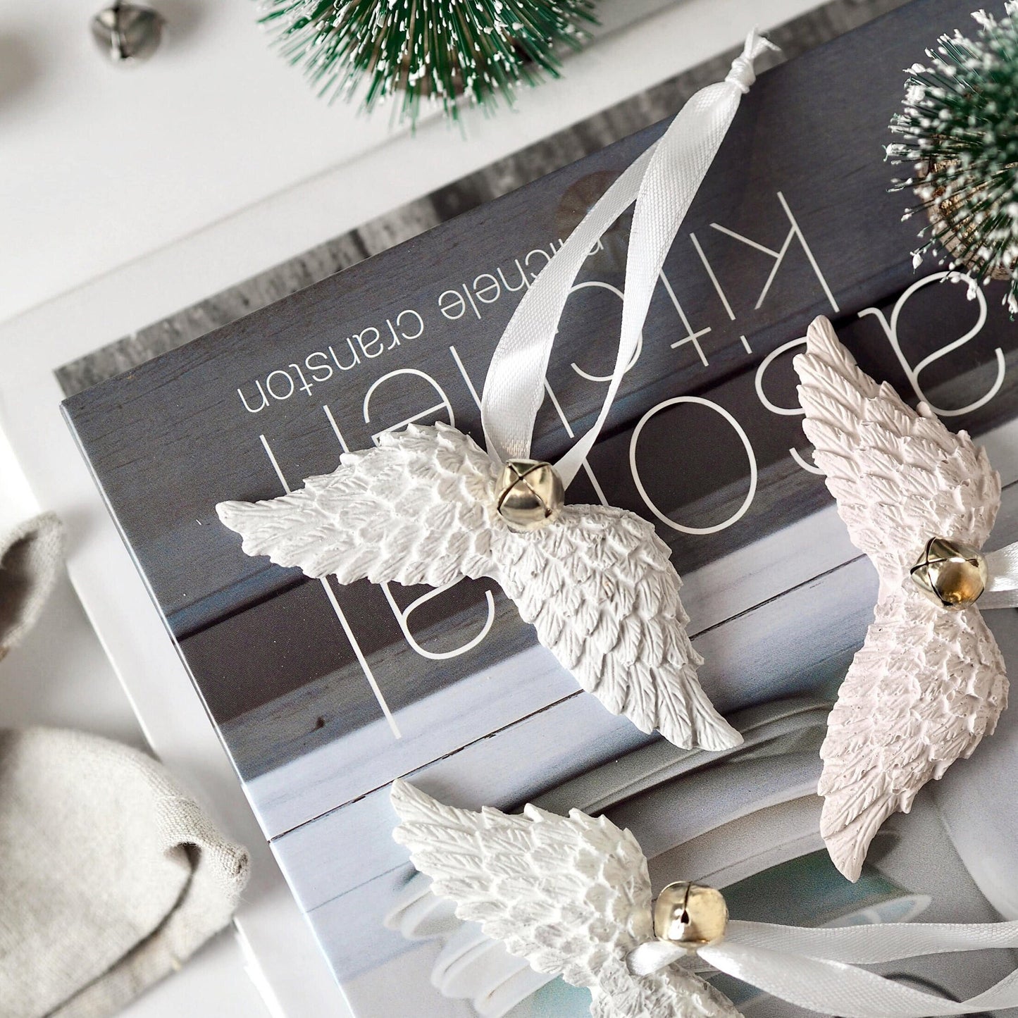 Concrete Angel Wing Christmas Decorations