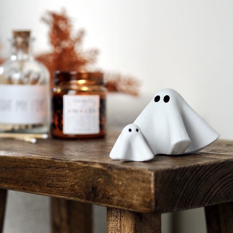 Concrete Ghost Ornament (Set of 2)