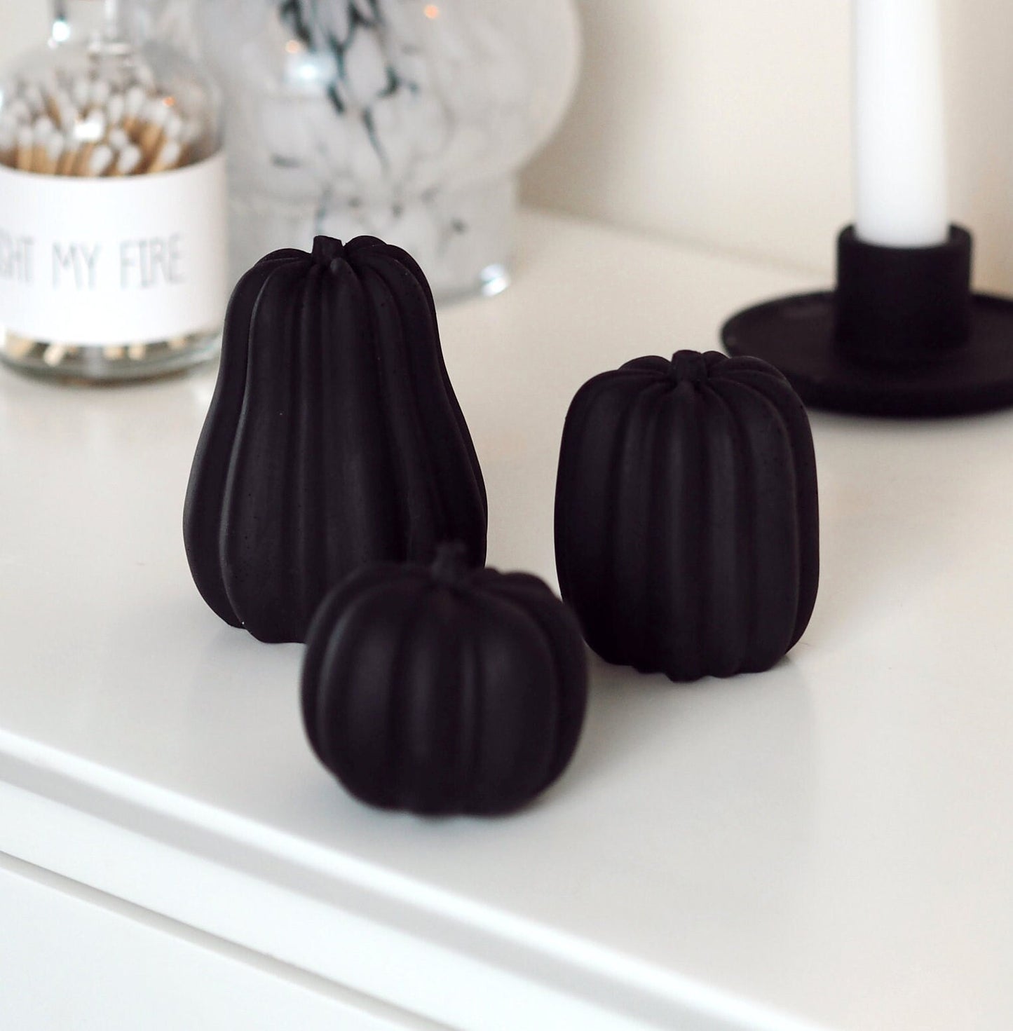 Concrete Squash/Pumpkin Trio