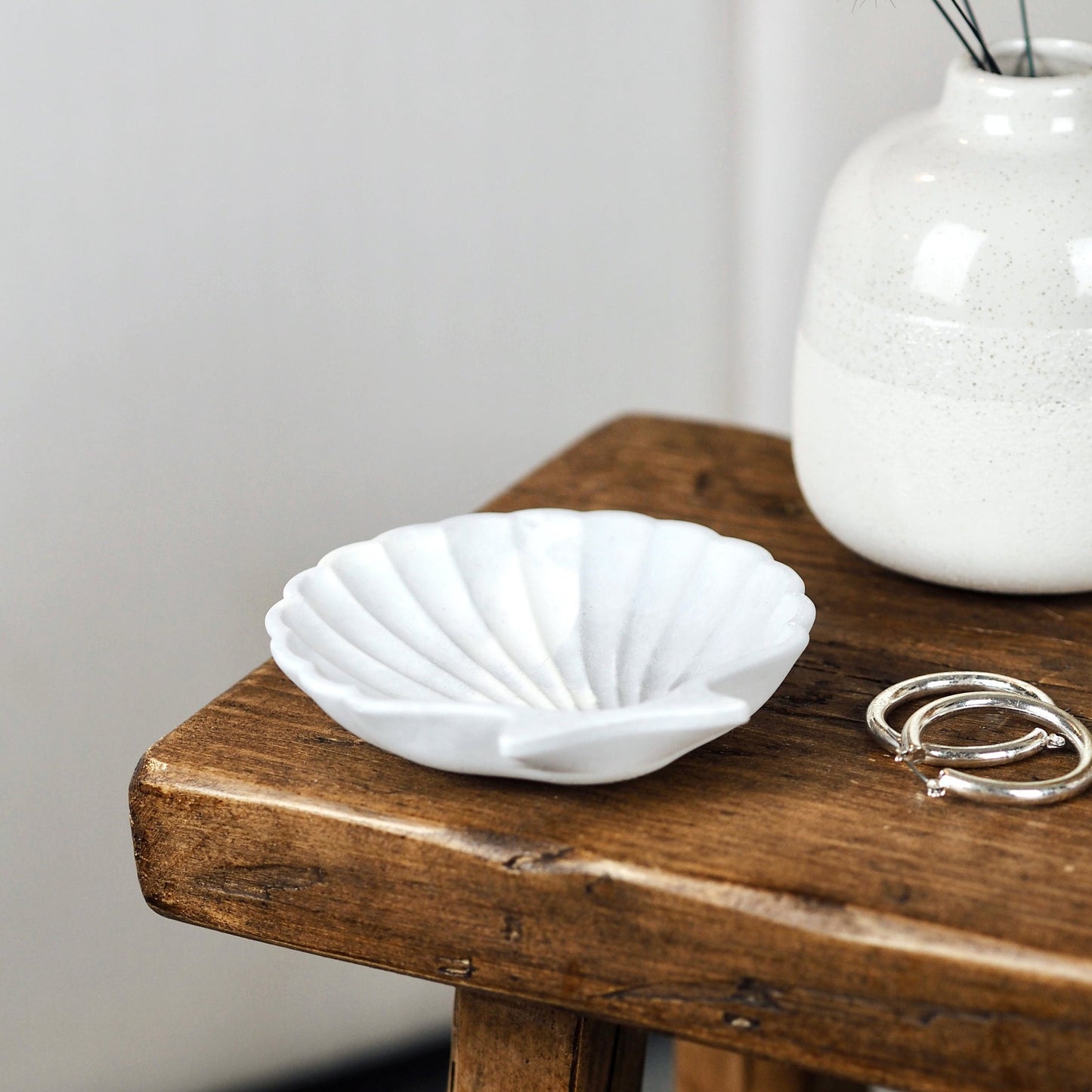 Concrete Clamshell Trinket Dish