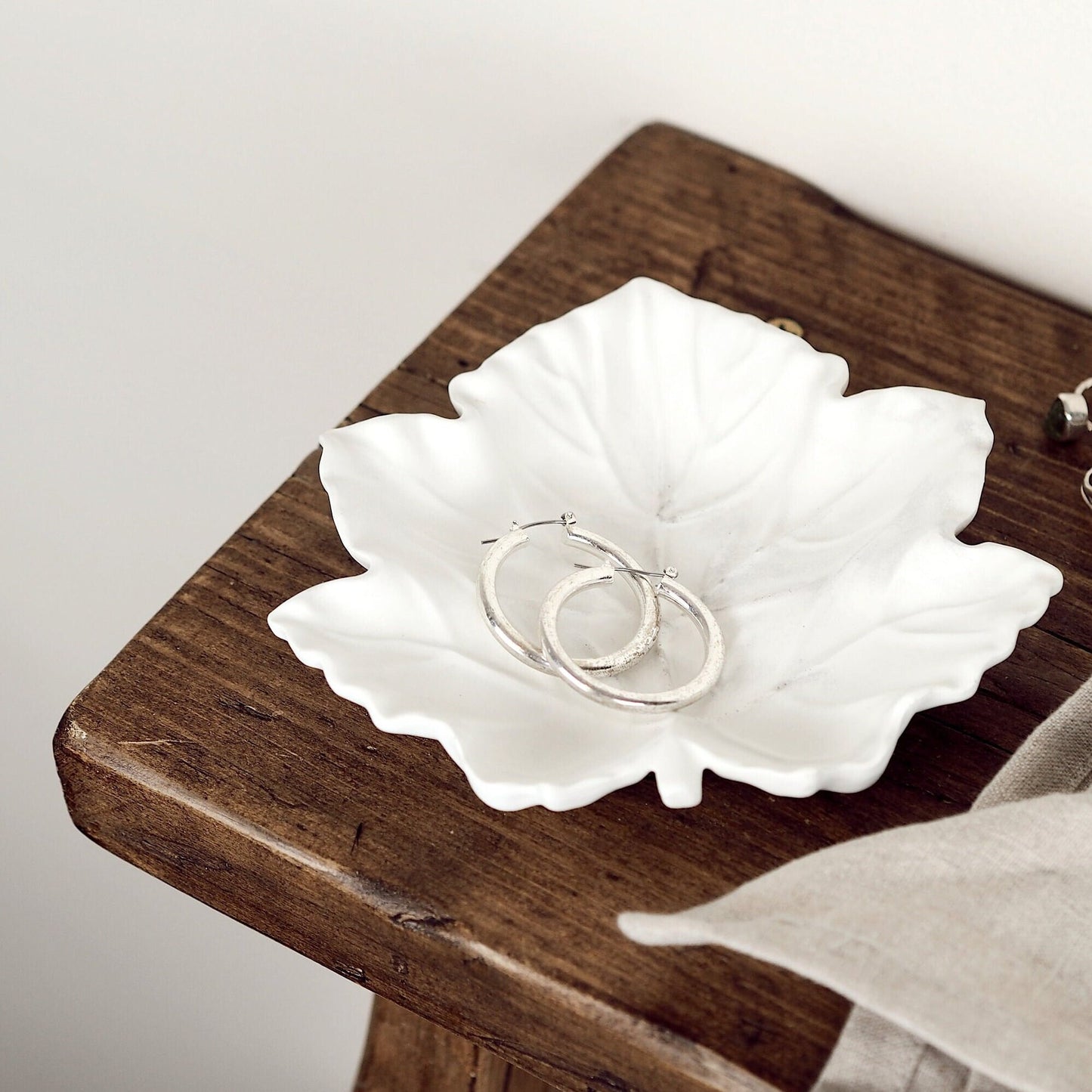 Concrete Maple Leaf Trinket Dish