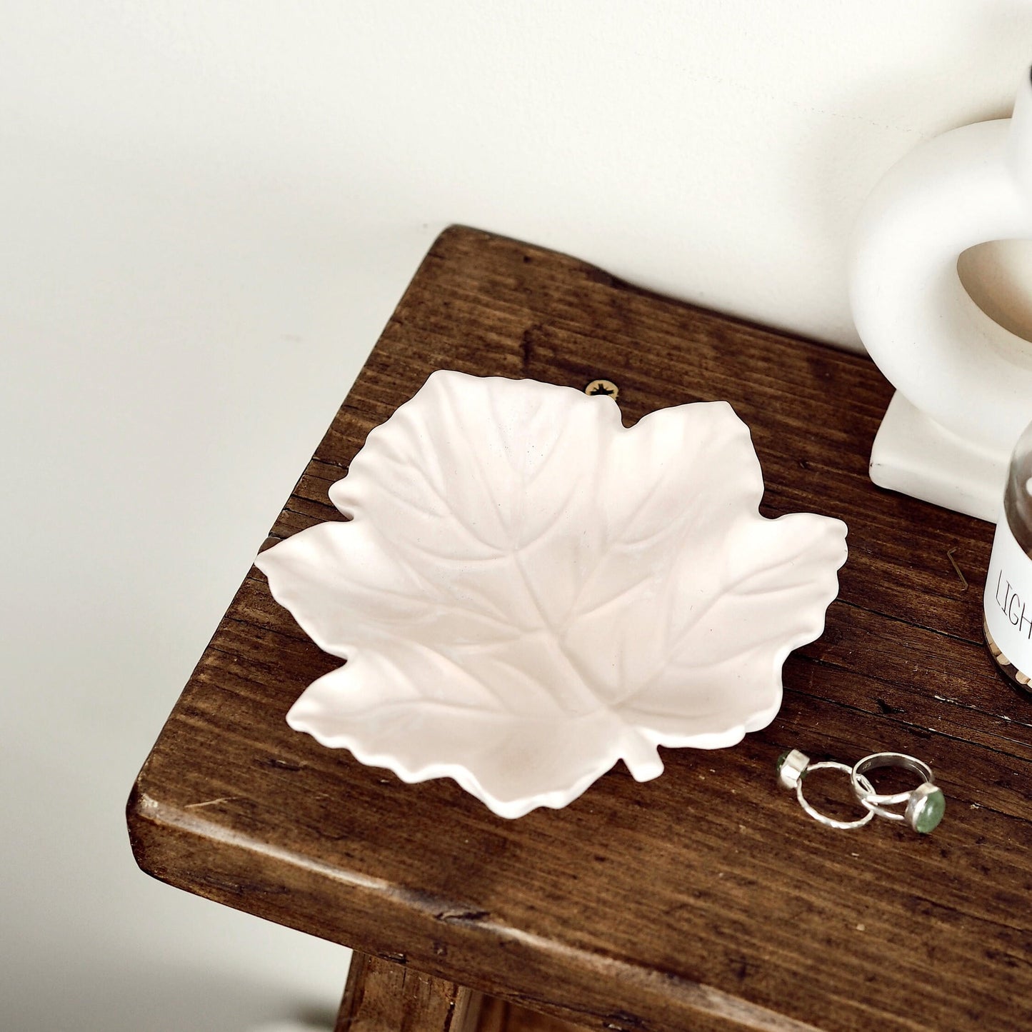 Concrete Maple Leaf Trinket Dish
