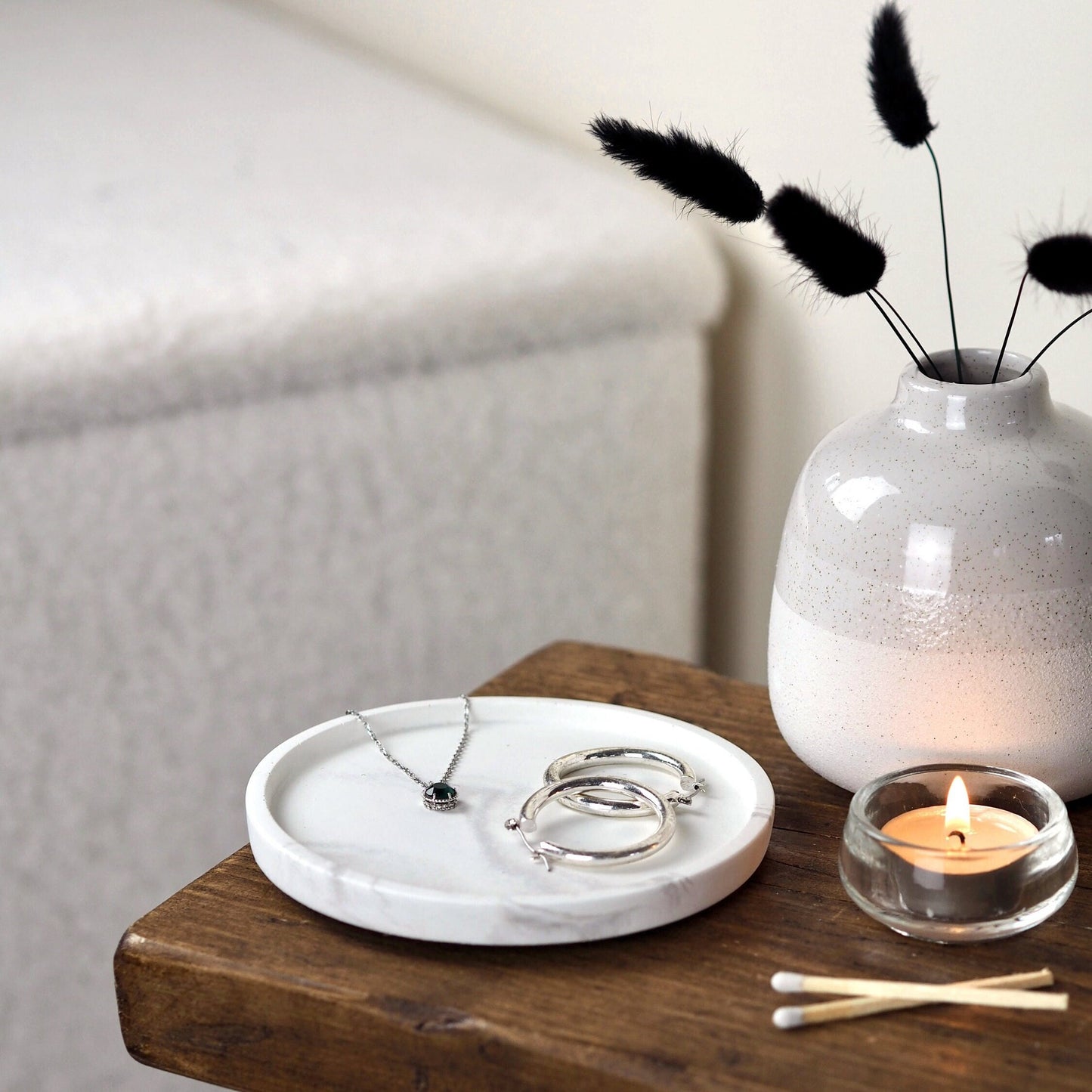 Concrete Mini Circle Tray