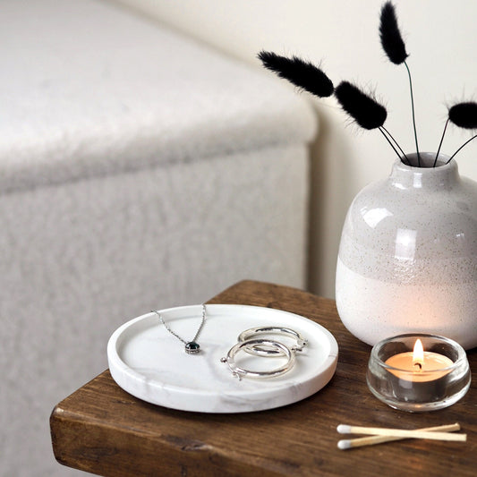 Concrete Mini Circle Tray