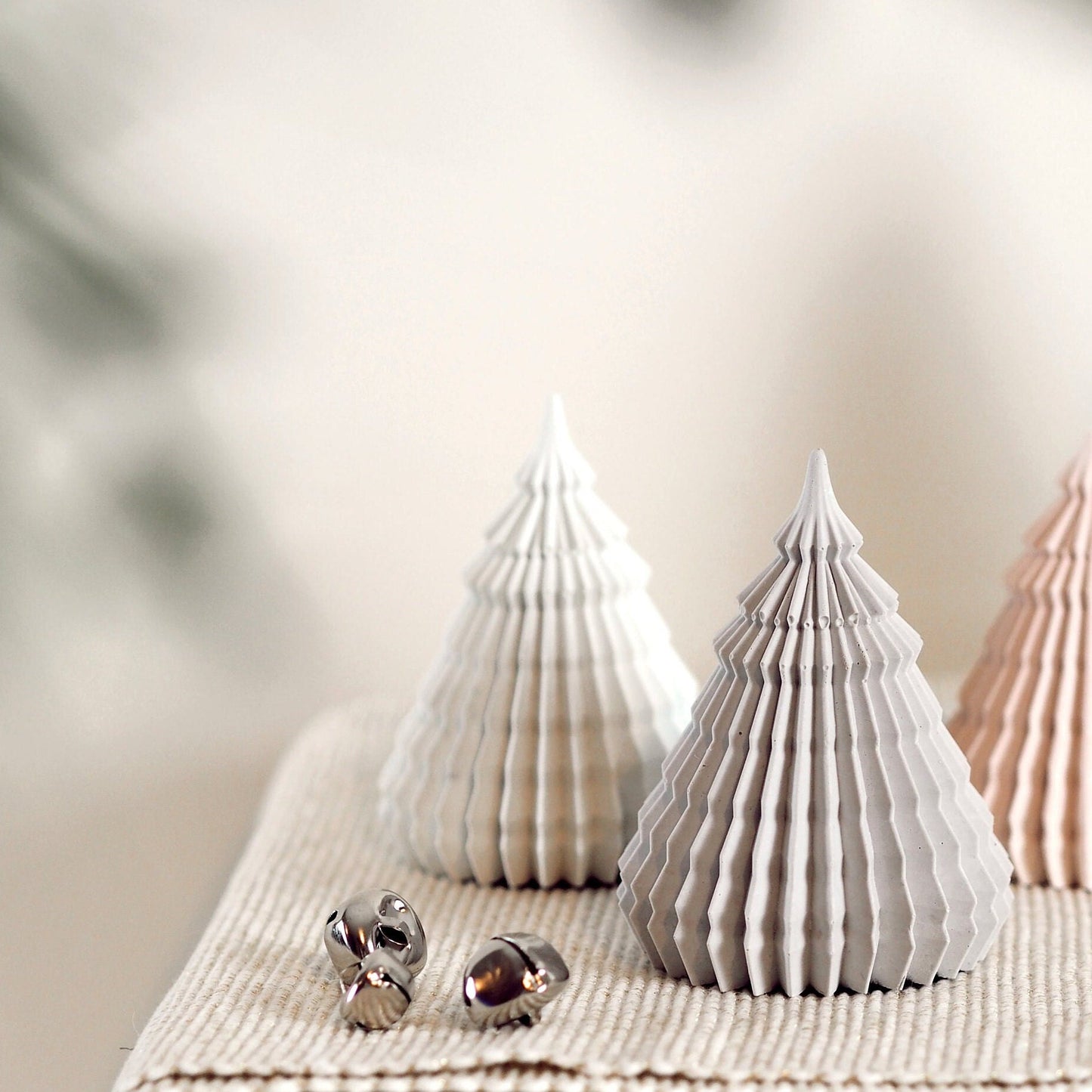 Concrete Origami Christmas Tree, Christmas Ornament, Winter Decor, Cosy Home Decor, Minimal Decor, Neutral Winter Decor
