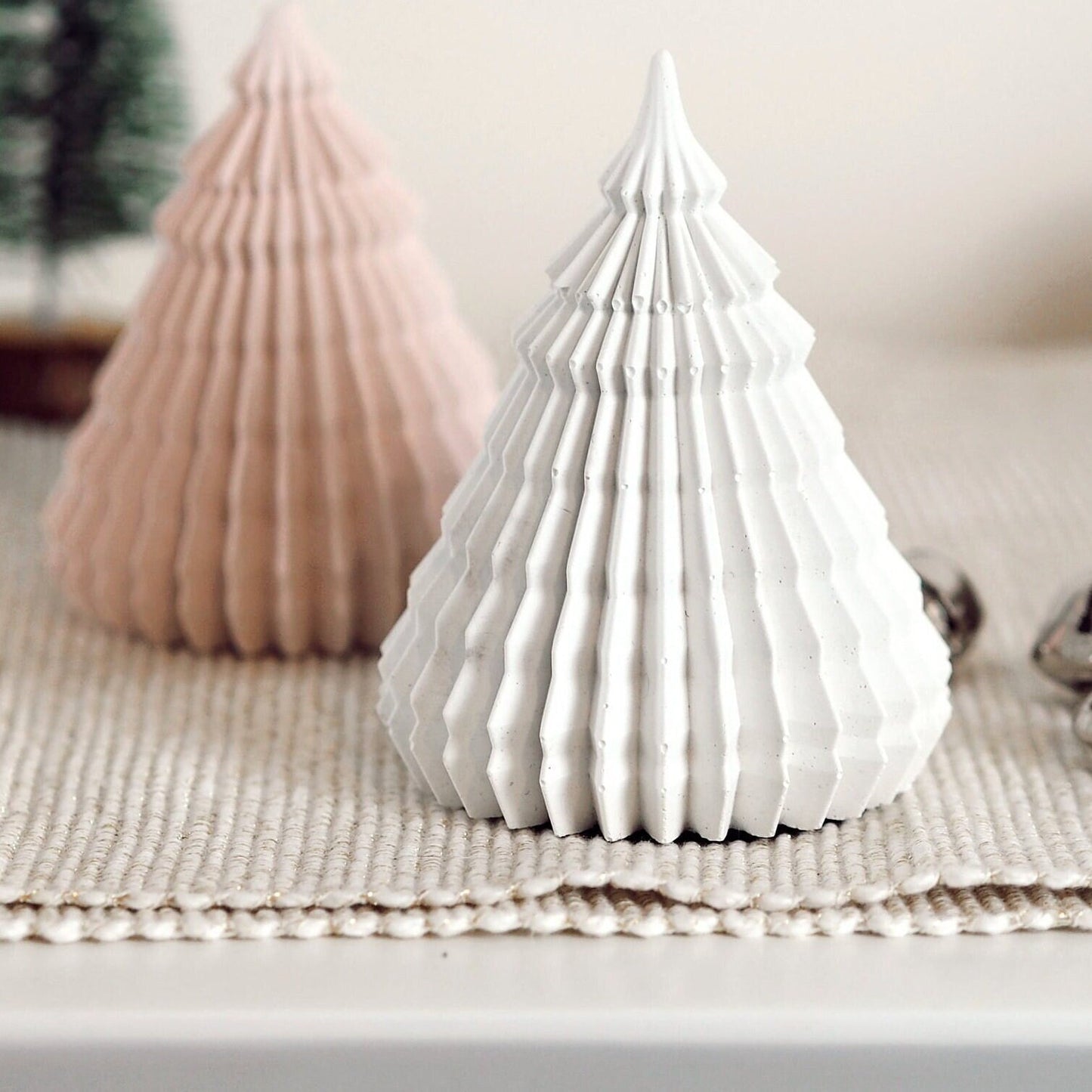Concrete Origami Christmas Tree, Christmas Ornament, Winter Decor, Cosy Home Decor, Minimal Decor, Neutral Winter Decor