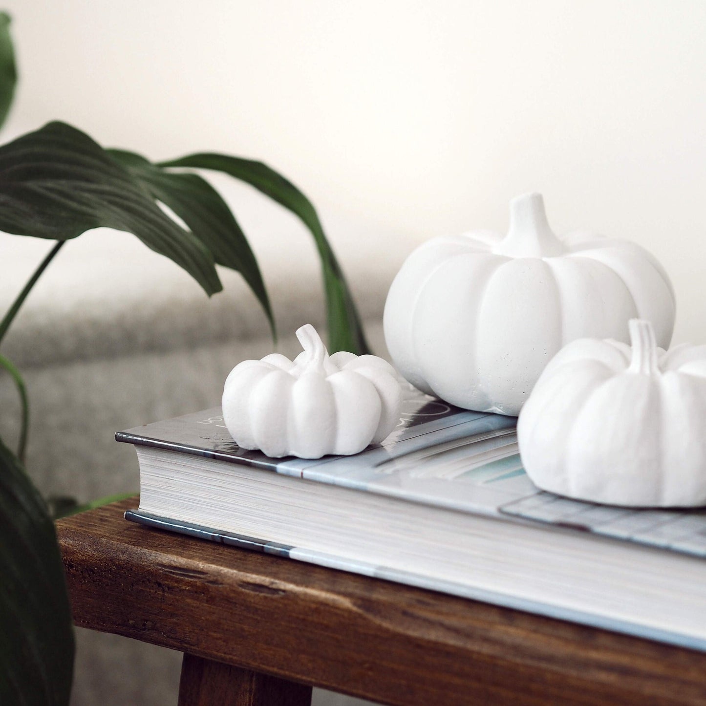 Concrete Pumpkin Ornaments