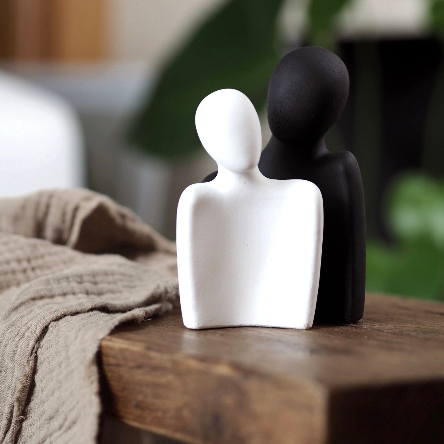 Concrete Silhouette Couple Ornament