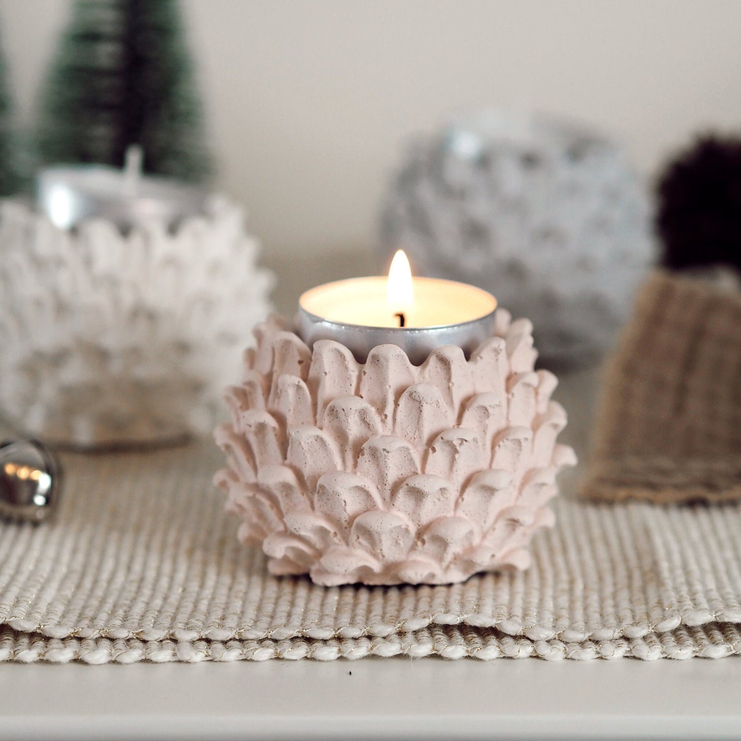 Concrete Pinecone Tea Light holder