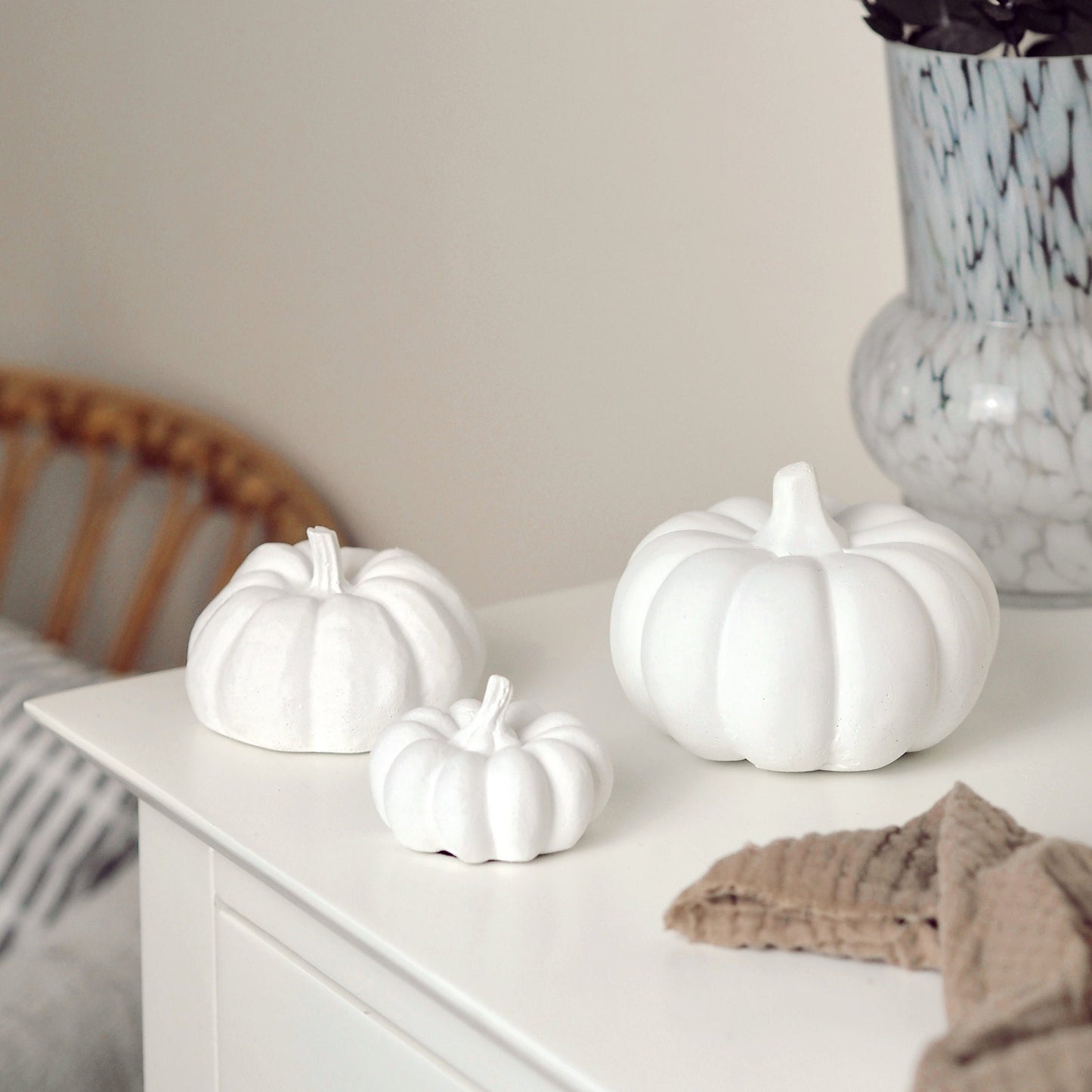 Concrete Pumpkin Ornaments