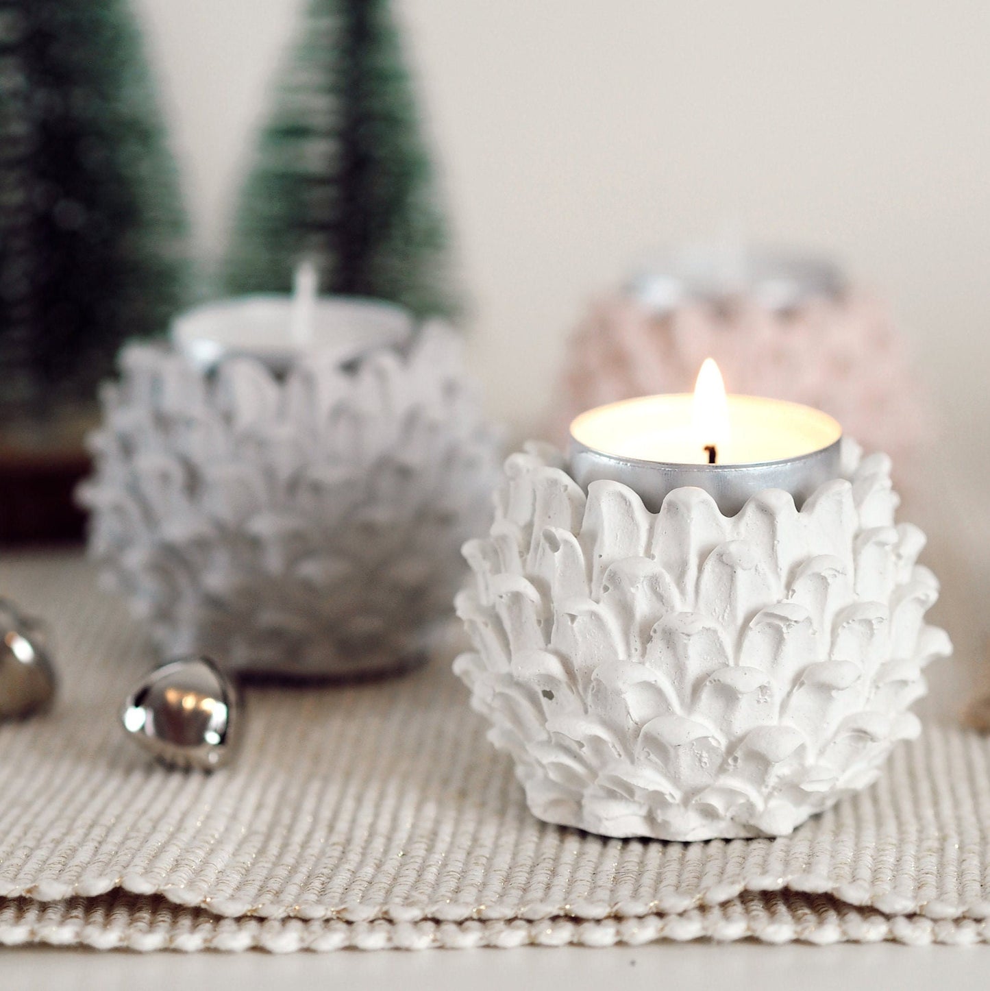 Concrete Pinecone Tea Light holder