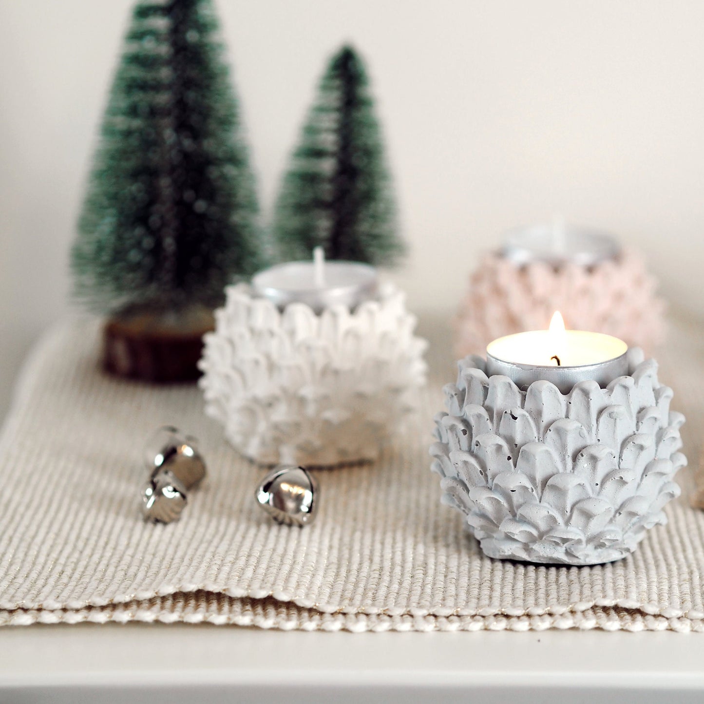 Concrete Pinecone Tea Light holder