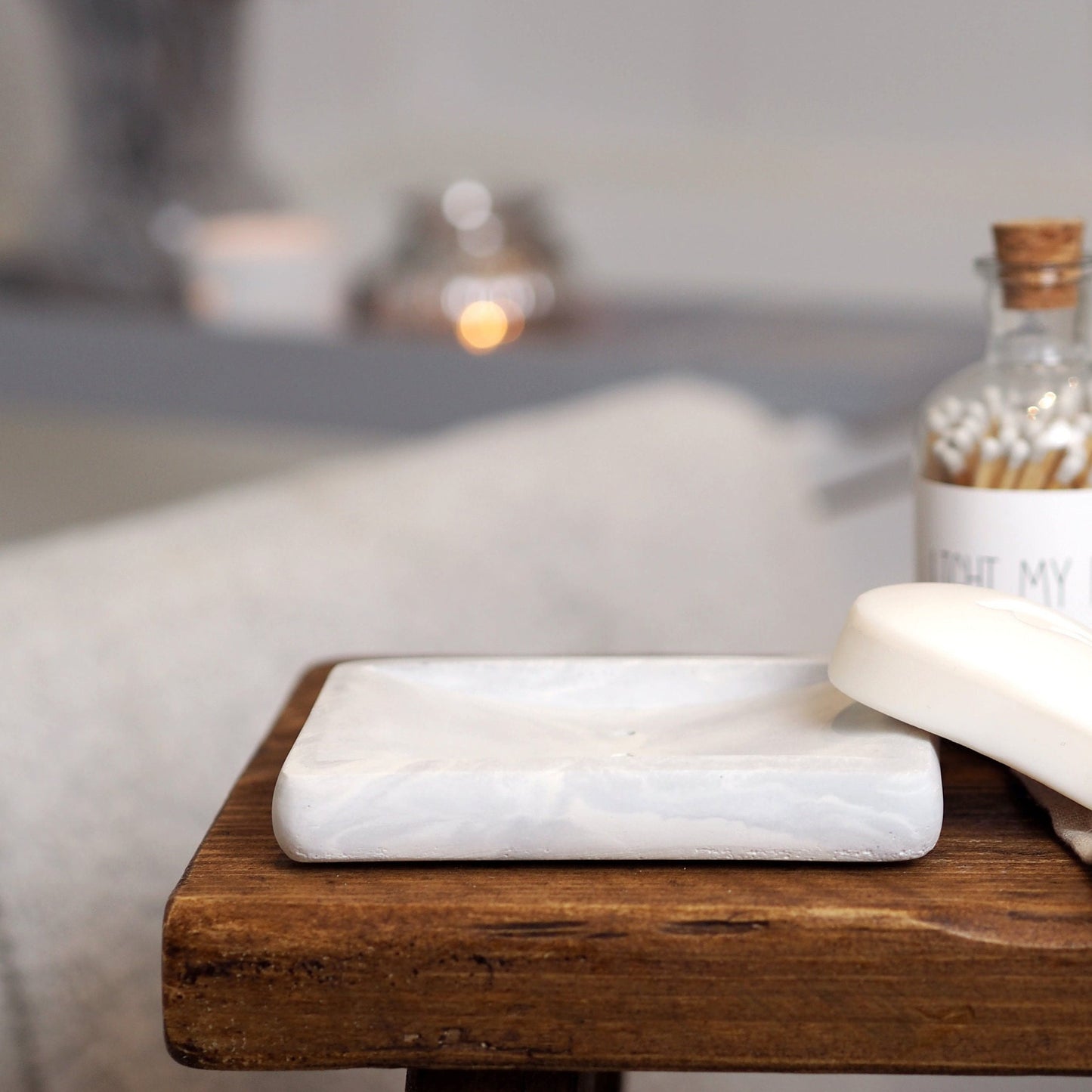 Concrete Rectangle Soap Dish