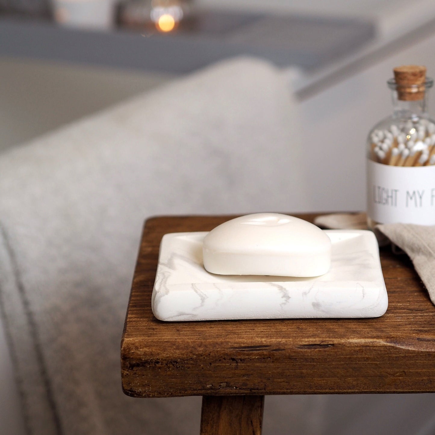 Concrete Rectangle Soap Dish