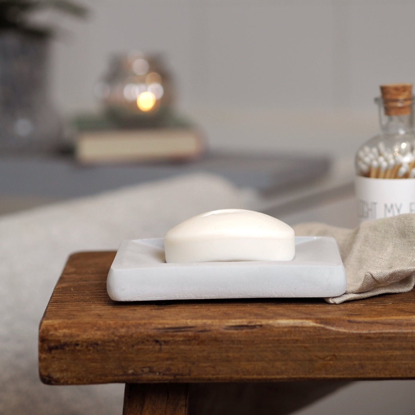 Concrete Rectangle Soap Dish