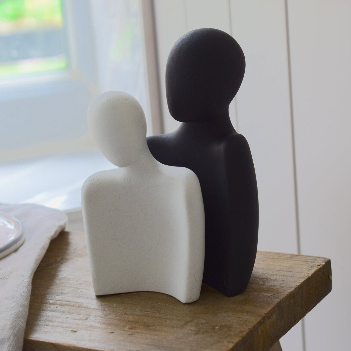 Concrete Silhouette Couple Ornament