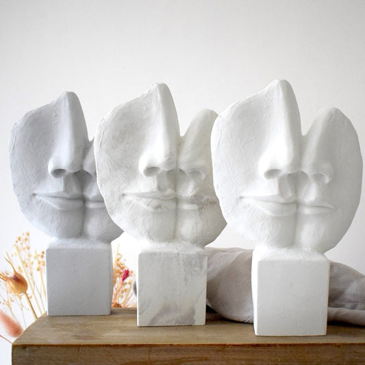 Concrete ‘Faces’ Sculpture Ornament