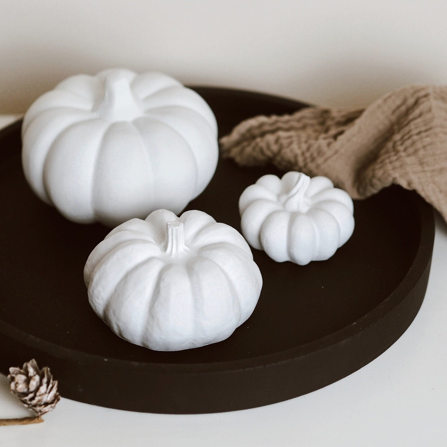 Concrete Pumpkin Ornaments