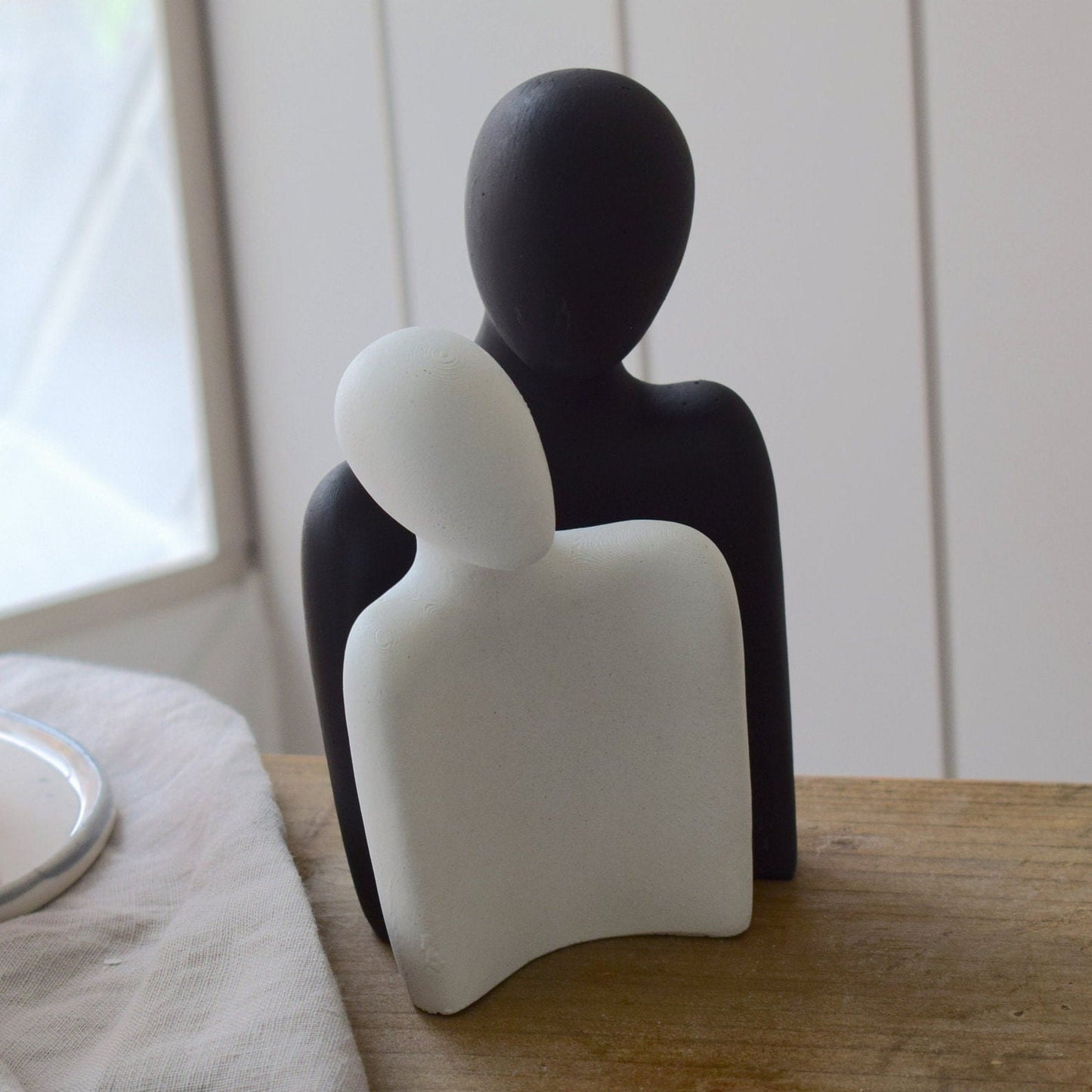Concrete Silhouette Couple Ornament