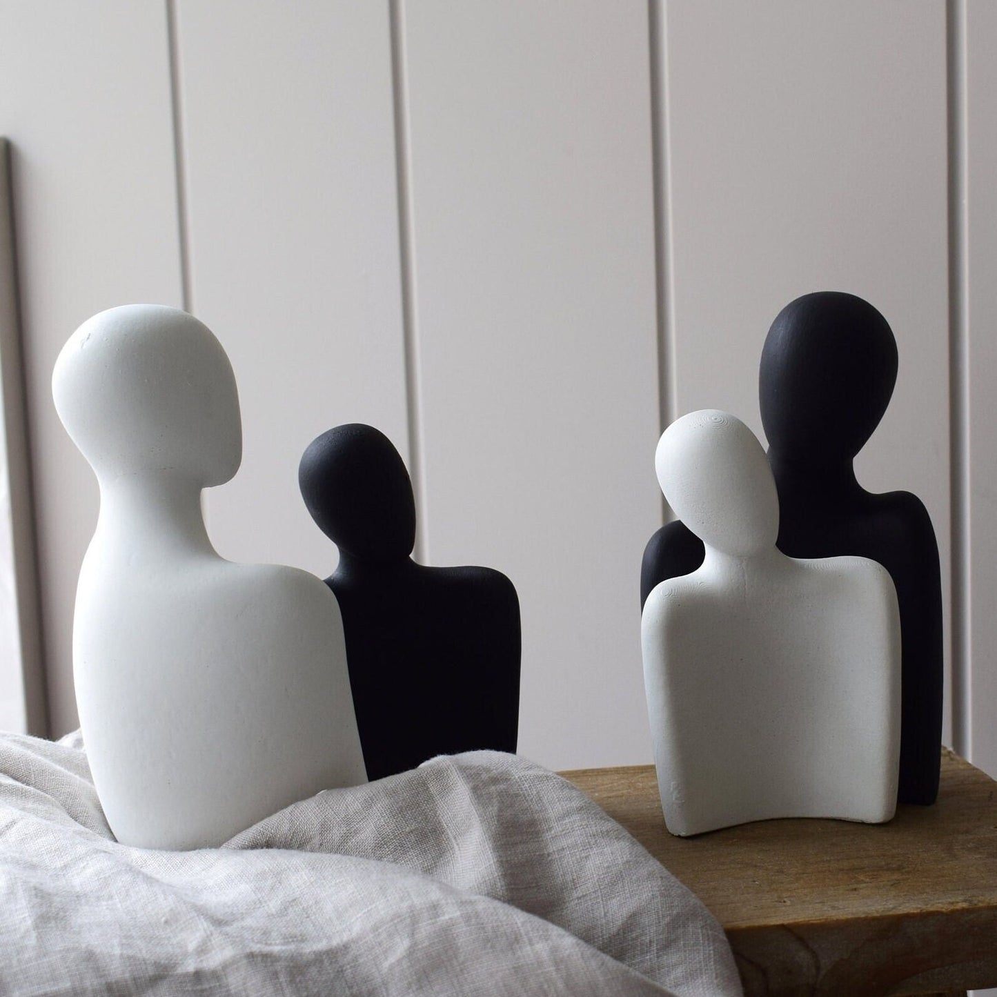 Concrete Silhouette Couple Ornament
