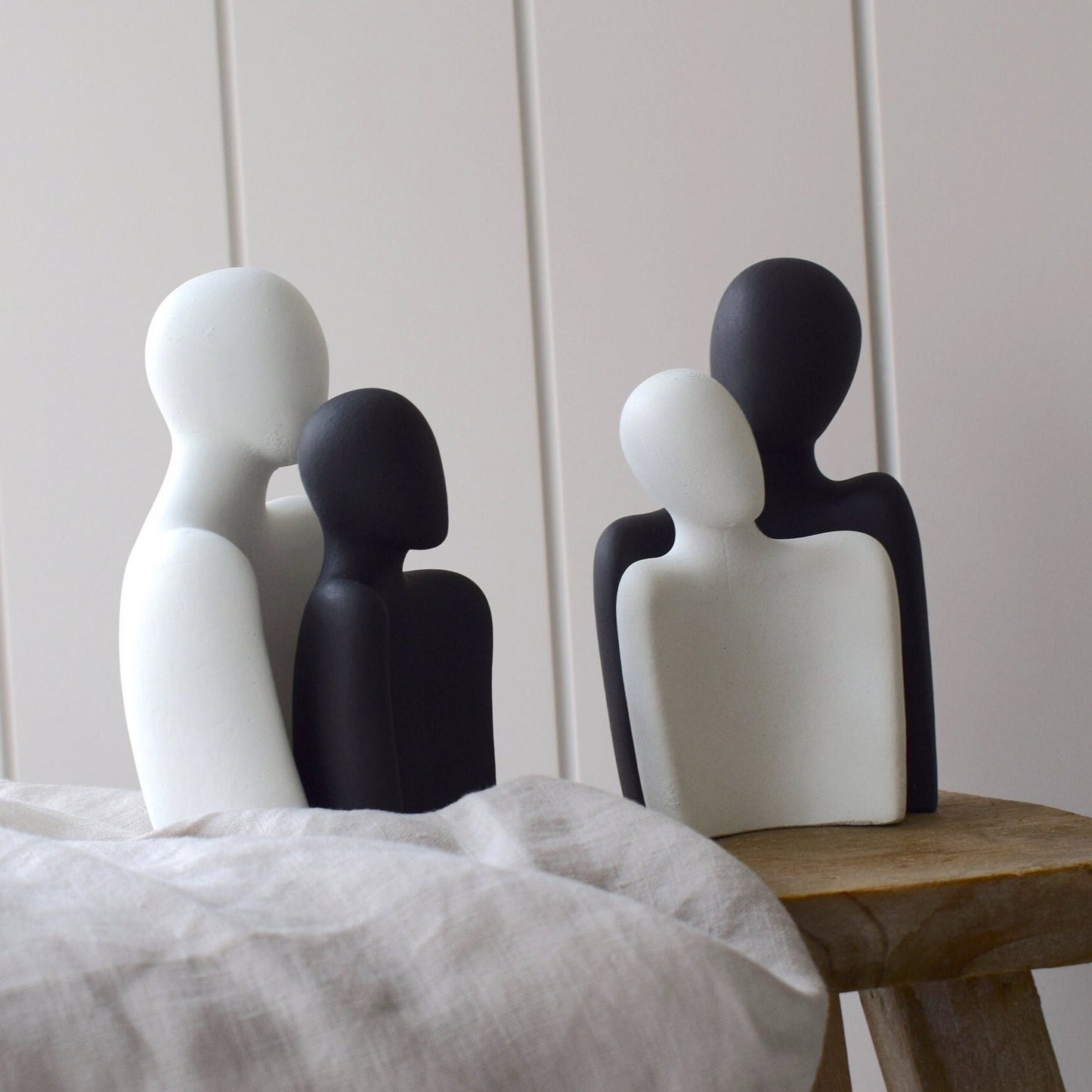 Concrete Silhouette Couple Ornament