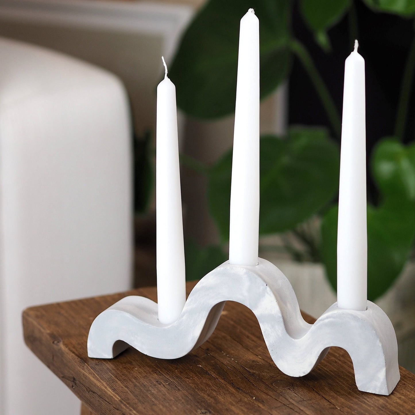Concrete Wiggle Candle Stick Holder