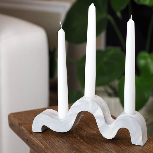 Concrete Wiggle Candle Stick Holder